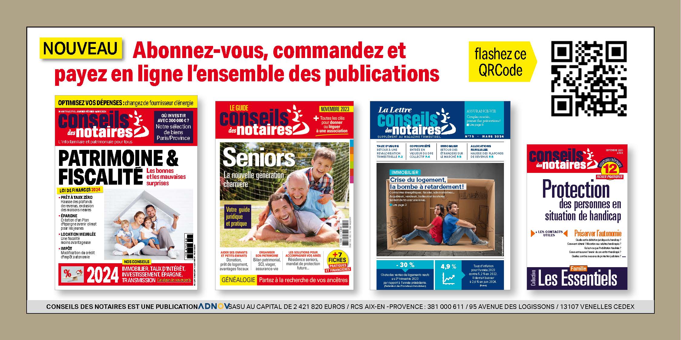 Conseils des notaires, l'info familiale et patrimoniale pour tous